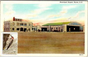 Postcard AIRPORT SCENE Huron South Dakota SD AO7196