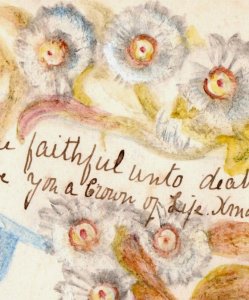 1884 Hand Drawn & Colored Victorian Christmas Card Lovely Flowers P75