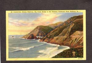 CA Carmel San Simeon Bridge California Postcard Monterey San Luis Obispo
