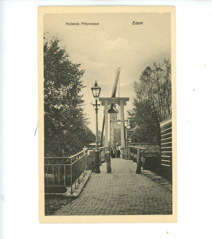 Netherlands - Edam. Canal Drawbridge Scene