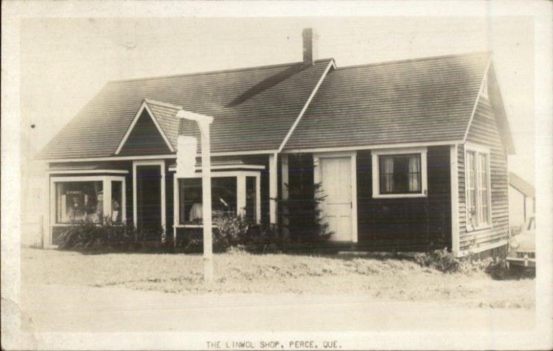 Perce Quebec Linwol Shop - Gaspe? Real Photo Postcard