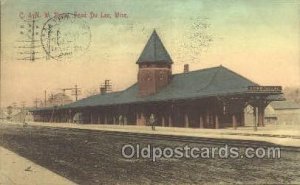 C and N W Depot, Fond Du Lac, WI, Wisconsin, USA Train Railroad Station Depot...