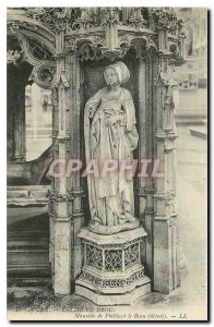 CARTE Postale Bourg Old Brou Church Mausoleum of Philibert le Beau detail