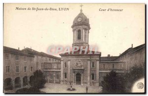 Old Postcard Lyon House St Jean de Diau Court of Honor