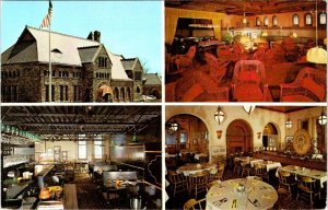 Ann Arbor MI Michigan  GANDY DANCER RESTAURANT VIEWS  ca1960's Roadside Postcard