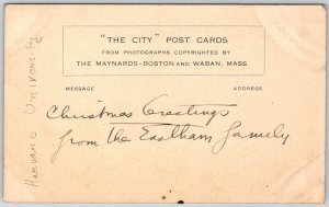 Cambridge Massachusetts c1905 Postcard Holden Chapel Harvard College