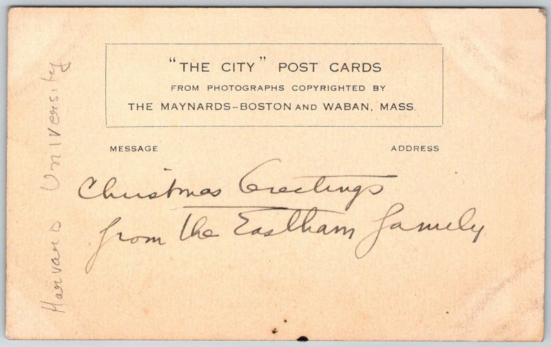 Cambridge Massachusetts c1905 Postcard Holden Chapel Harvard College