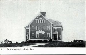 Vintage Postcard MA Plymouth County Scituate The Jenkins School ~1905 H19