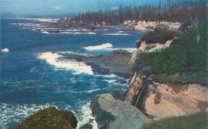 Oregon Coast Boiler Bay Birdseye View 1959 Chrome Postcard Unused