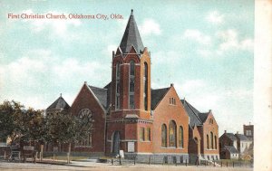 FIRST CHRISTIAN CHURCH OKLAHOMA CITY OKLAHOMA POSTCARD (c. 1910)