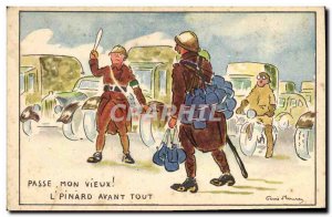 Old Postcard Fantasy Militaria Pinard