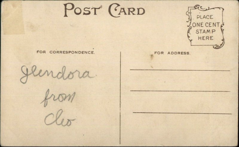 Christmas - Santa Claus on Roof w/ Deer Moonlight c1910 Postcard