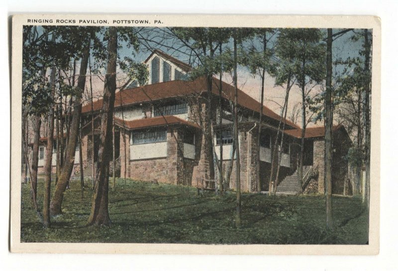 Postcard Ringing Rocks Pavilion Pottstown PA