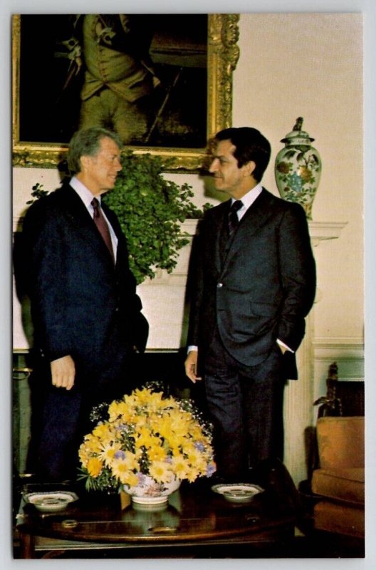 President Jimmy Carter with Spain President Adolfo Suarez Postcard F30