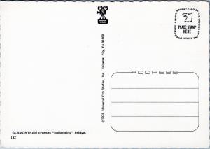 Universial Studios - Glamortram crosses collapsing bridge circa 1978