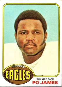 1976 Topps Football Card Po James Philadelphia Eagles sk4548