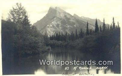 Mt Rundle Banff Canada Writing On Back 