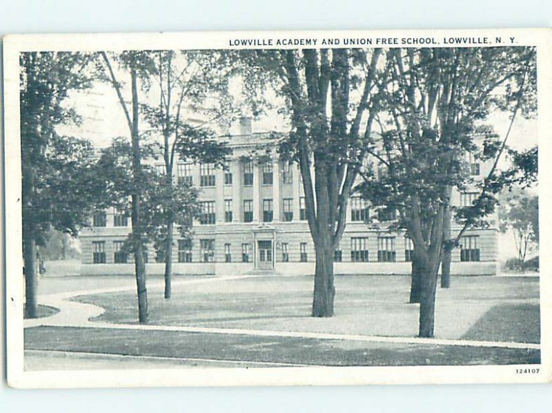 Pre-Chrome SCHOOL Lowville by Carthage & Fort Drum & Watertown NY AG9994