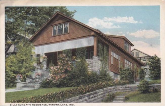 Indiana Winona Lake Billy Sunday's Residence Curteich