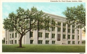 Vintage Postcard Comanche Co. Court House Building Landmark Lawton Oklahoma OK