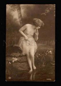 3021046 NUDE Lady near Brook. Vintage NPG Photo PC