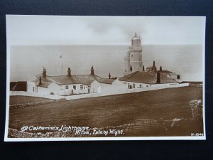 Isle of Wight NITON - ST. CATHERINES LIGHTHOUSE - Old RP Postcard by W.J. Nigh