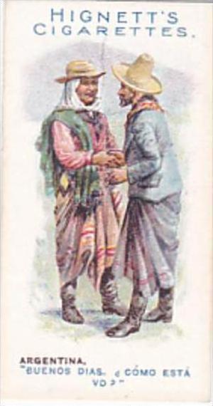 Hignett Bros Vintage Cigarette Card Greetings Of The World 1907 No 13 Argentina