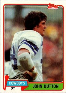 1981 Topps Football Card John Dutton Dallas Cowboys sk60192