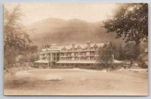 Adirondack Mountain RPPC Main Clubhouse New York Real Photo Postcard I22