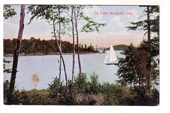 On Lake Muskoka, Sailboat, Ontario,