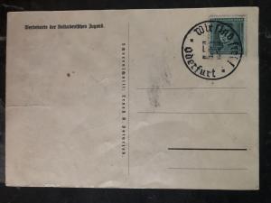 1938 Sudetenland Germany Patriotic Postcard cover the leader called