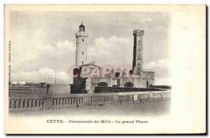 Old Postcard The Mole Promenade Grand Phare