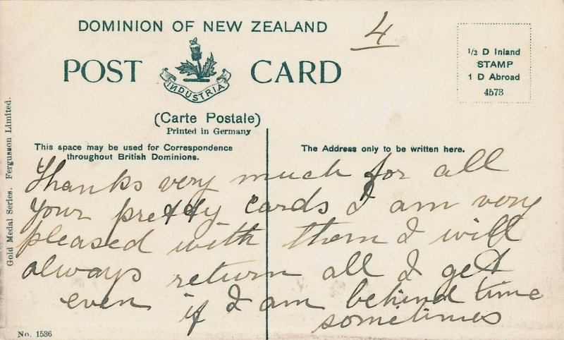 The Boys High School, Dunedin, New Zealand, Early Postcard