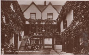 New Inn Hotel Gloucester Real Photo Postcard