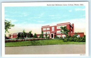 MIAMI, Oklahoma OK ~ North East OKLAHOMA JUNIOR COLLEGE c1940s Linen  Postcard
