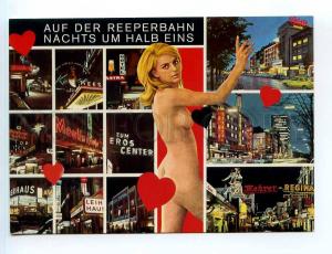 250863 GERMANY ADVERTISING Reeperbahn Brothels Old postcard