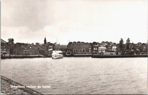 Netherlands Urk Urkerboot Verlaat de Haven RPPC 04.95