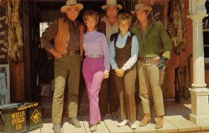 PONDEROSA RANCH Bonanza TV Show Cast & General Store ca 1960s Vintage Postcard