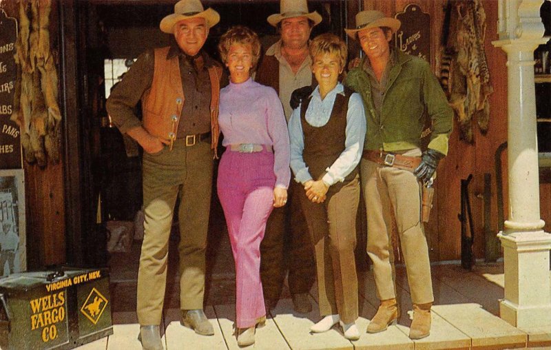 PONDEROSA RANCH Bonanza TV Show Cast & General Store ca 1960s Vintage Postcard 