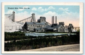 WEBB CITY, Missouri MO ~ WINGFIELD MINE c1920s Jasper County  Postcard