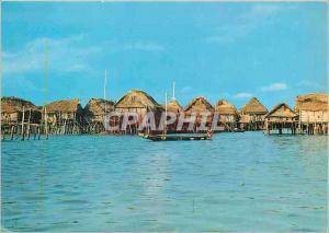  Lago moderno Dahomey ISCED postcard de Ganvie