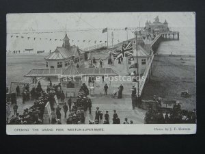 Somerset WESTON SUPER MARE - THE GRAND PIER Opening Ceremony c1904 Postcard 