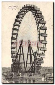 Paris Old Postcard The Ferris wheel