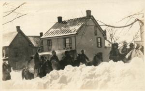 HORSEMEN IN WINTER ANTIQUE REAL PHOTO POSTCARD RPPC