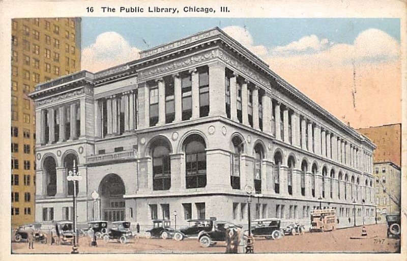 The Public Library Located on Michigan Avenue and Washington Street Chicago, ...
