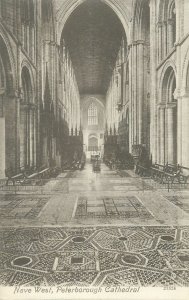 Postcard UK England Peterborough cathedral, Northamptonshire Triforium of Nave