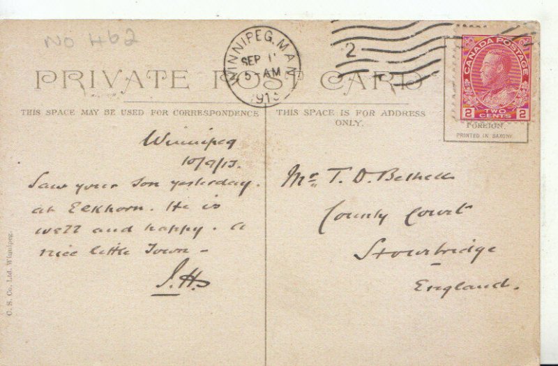 Canada Postcard - Government House - Winnipeg - Ref TZ3274