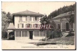 Old Postcard Charbonnieres Les Bains Hotel des Bains J N Lyon