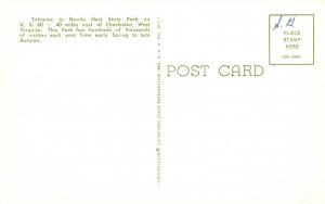 Vintage Postcard 1920's Entrance Hawks Nest State Park Charleston West Virginia