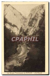 Old Postcard The Verdon Gorge Scenic The Estelle